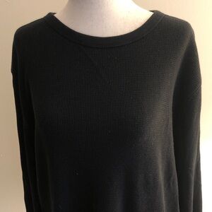 Old Navy Black Long Sleeve Thermal Tee